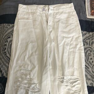 White Distressed Jeans
